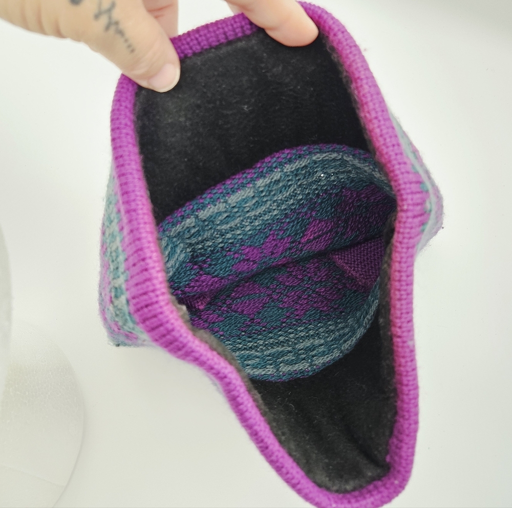 VINTAGE | wool fair isle nordic toque winter hat - Picture 7 of 7